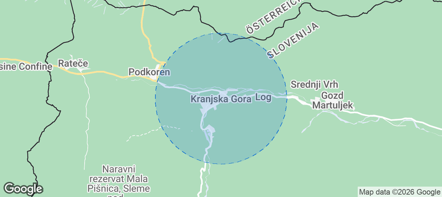 Municipality of Kranjska Gora Airbnb map